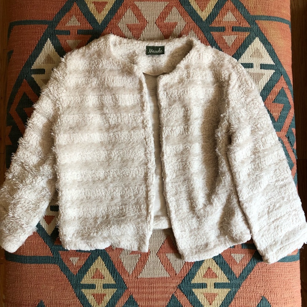 Fluffy Cream cardigan Maude medium